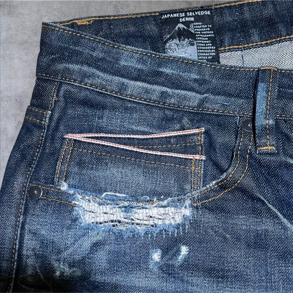 Cult of Individuality Jeans 34x29 Greaser Straight Blue Heritage Selvedge Denim - Picture 6 of 16
